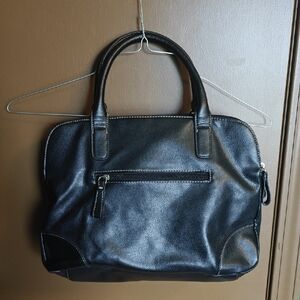 Croft And Barrow Black Faux Leather Shoulder Bag